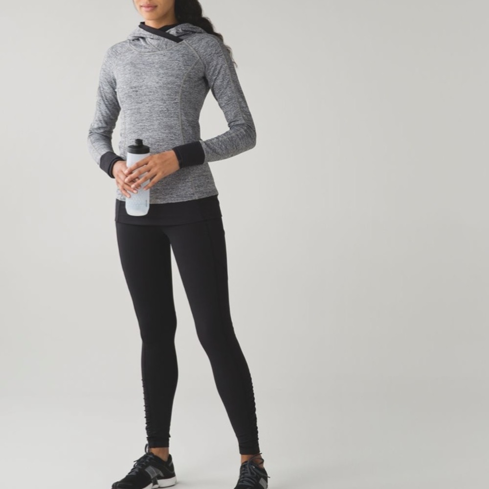 lululemon athletica Gray & Black Hooded Sweater